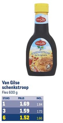 Aanbiedingen Van gilse schenkstroop - Van Gilse - Geldig van 13/09/2023 tot 26/09/2023 bij Makro