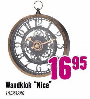 Aanbiedingen Wandklok nice - Huismerk Hornbach - Geldig van 28/08/2023 tot 01/10/2023 bij Hornbach