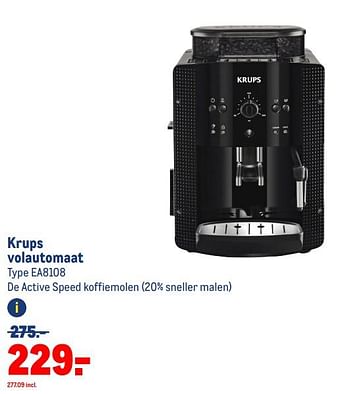 Aanbiedingen Krups volautomaat ea8108 - Krups - Geldig van 13/09/2023 tot 26/09/2023 bij Makro