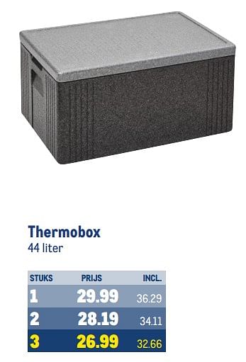 Aanbiedingen Thermobox - Huismerk - Makro - Geldig van 13/09/2023 tot 26/09/2023 bij Makro