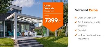 Aanbiedingen Cube veranda - Huismerk - Verasol - Geldig van 01/09/2023 tot 30/09/2023 bij Verasol