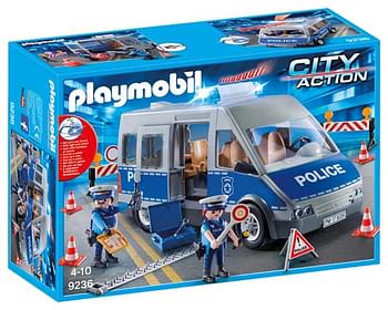 Aanbiedingen 9236 Politie interventiewagen met wegversperring - Playmobil - Geldig van 24/06/2017 tot 31/07/2017 bij ToyChamp