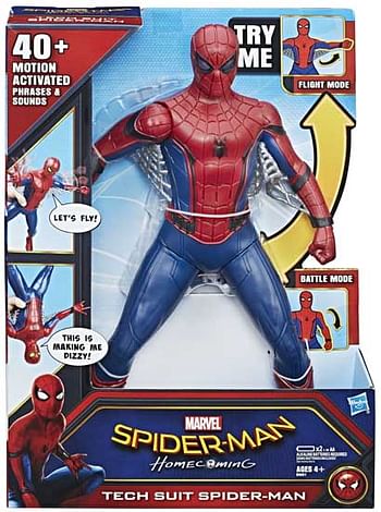 Aanbiedingen Spider-Man Home coming Tech suit 30cm - Hasbro - Geldig van 21/10/2017 tot 10/12/2017 bij ToyChamp