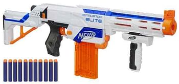 Aanbiedingen Nerf N-Strike Elite Retaliator - Nerf - Geldig van 21/10/2017 tot 10/12/2017 bij ToyChamp