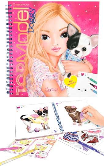 Aanbiedingen TOPModel Create your Doggy Colouring Book - Top Model - Geldig van 21/10/2017 tot 10/12/2017 bij ToyChamp