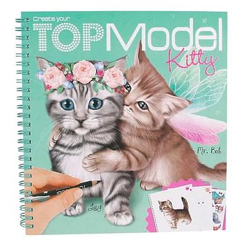 Aanbiedingen TOPModel Create your Kitty Colouring Book - Top Model - Geldig van 21/10/2017 tot 10/12/2017 bij ToyChamp