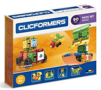 Aanbiedingen Clicformers Basic Set 90pcs - Clicformers - Geldig van 21/10/2017 tot 10/12/2017 bij ToyChamp