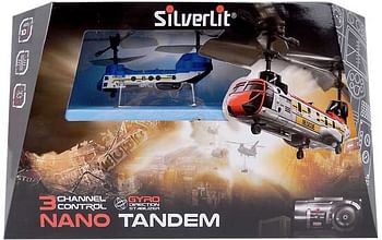 Aanbiedingen Nano Tandem IR tandemhelicopter - Silverlit - Geldig van 21/10/2017 tot 10/12/2017 bij ToyChamp
